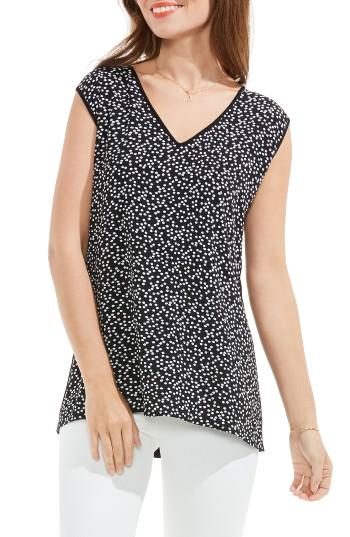 Women's Vince Camuto Dotted Harmony Mixed Media Top