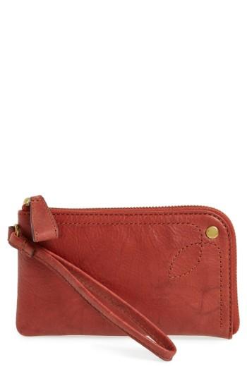 Women's Frye Campus Rivet Leather Wristlet - Red
