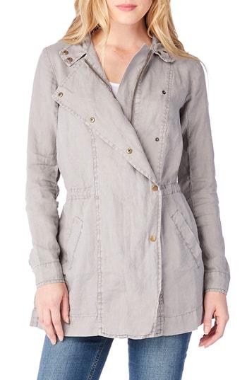Women's Michael Stars Linen Anorak - Grey