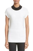 Women's St. John Collection Ottoman Knit Sweater, Size - White