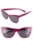 Women's Valentino Rockstud 54mm Cat Eye Sunglasses - Fuchsia