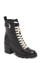 Women's Marc Fisher D Waren Combat Boot, Size 5 M - Black