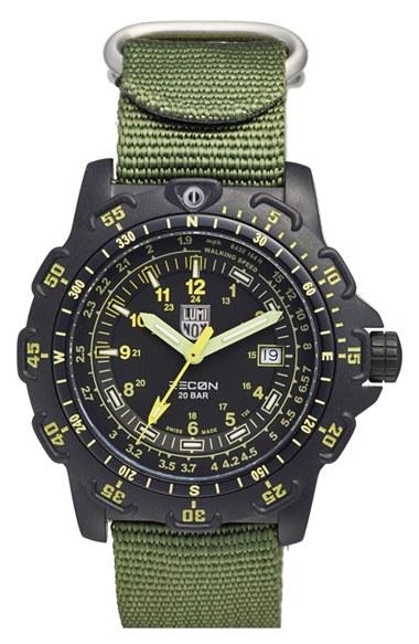 Men's Luminox 'land - Recon Point Man' Nylon Strap Watch, 45mm
