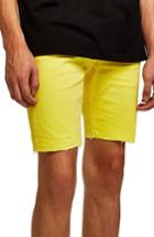 Men's Topman Skinny Fit Stretch Shorts - Yellow