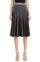 Women's Off-white Pleated Knit Skirt Us / 40 It - Black