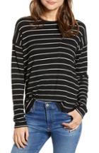 Women's Rails Ezra Stripe Pocket Tee - Black