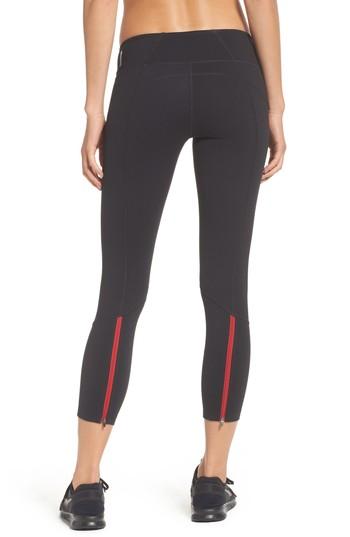 Women's Zella Zoey Zip Midi Leggings, Size - Black