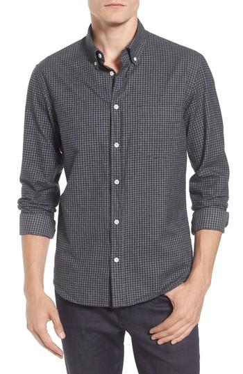 Men's Billy Reid Rosedale Slim Fit Check Sport Shirt, Size - Black