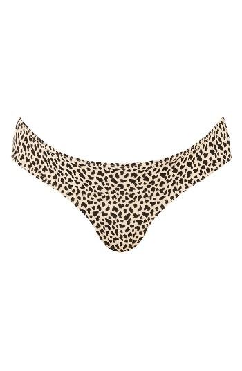 Women's Topshop Leopard Maternity Bikini Bottoms Us (fits Like 0-2) - Brown
