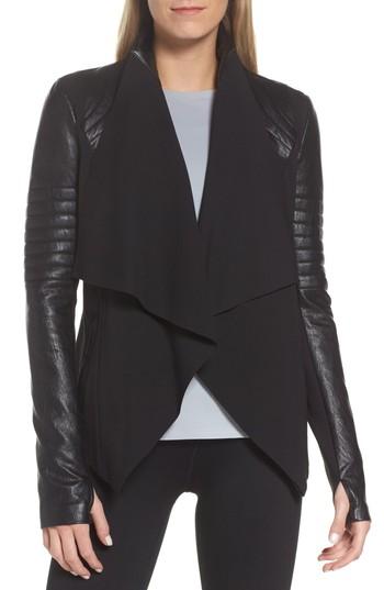 Women's Blanc Noir Drape Front Jacket