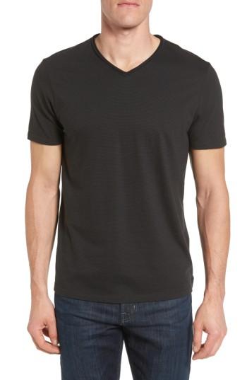 Men's Robert Barakett Oslo V-neck T-shirt, Size - Black