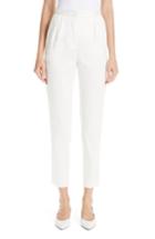 Women's Mansur Gavriel Pleated Tapered Trousers Us / 36 It - Ivory