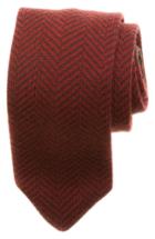 Men's Hook + Albert Herringbone Knit Wool Tie, Size - Red
