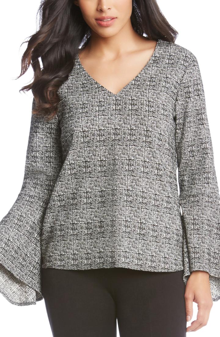 Women's Karen Kane Bell Sleeve Blouse - Black