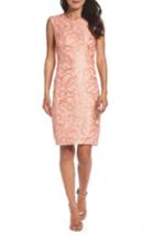 Women's Chetta B Sequin Lace Sheath Dress - Coral