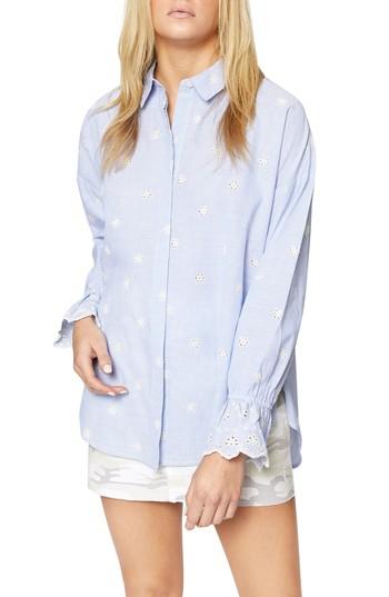 Women's Sanctuary Hazel Boy Eyelet Shirt - Blue