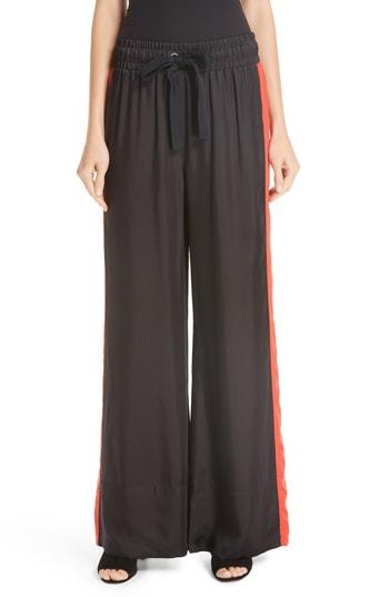 Women's Cinq A Sept Sierra Side Stripe Pants, Size - Black
