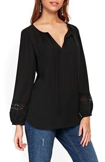 Women's Wallis Crochet Trim Peasant Blouse