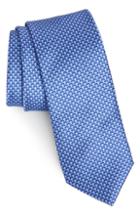 Men's Nordstrom Men's Shop Lucent Geometric Silk Tie, Size - Blue