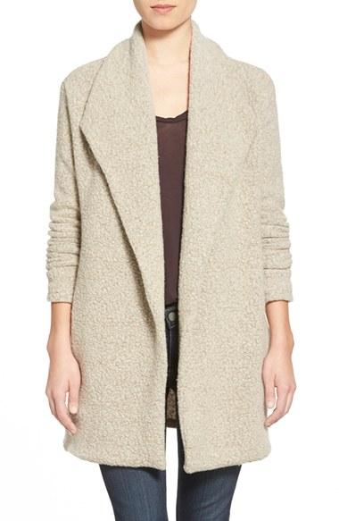 Women's James Perse Open Drape Boucle Cardigan