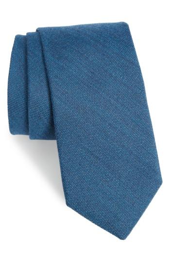 Men's Bonobos Solid Wool & Silk Blend Tie, Size - Blue