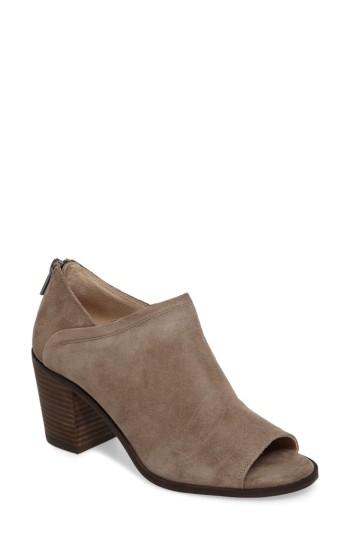 Women's Lucky Brand Kalli Peep Toe Bootie .5 M - Grey