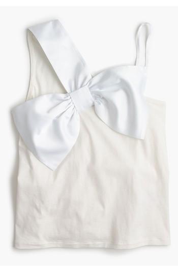 Women's J.crew Asymmetrical Bow Top - Ivory