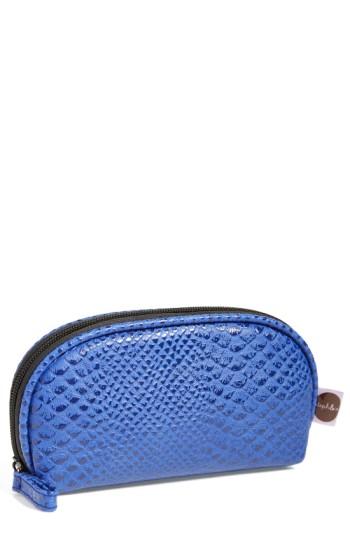 Steph & Co. 'blue Python - Mini' Dome Cosmetics Case, Size - No Color