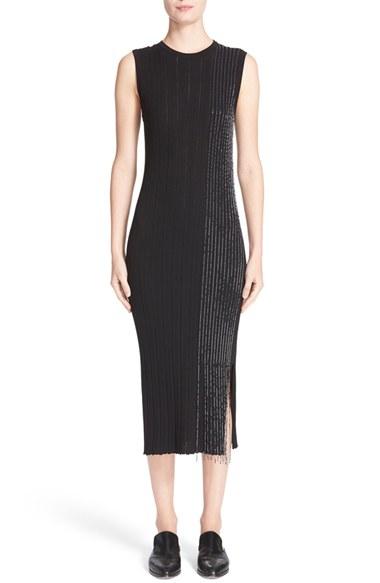 Women's Grey Jason Wu Beaded Knit Midi Dress