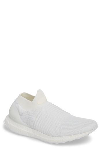 Men's Adidas Ultraboost Laceless Running Shoe M - White