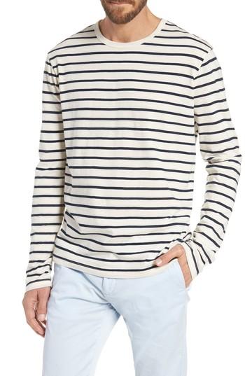 Men's J.crew Mercantile Stripe Long Sleeve T-shirt - White