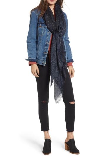 Women's Treasure & Bond Print Wrap, Size - Black