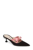 Women's Miu Miu Bow Pointy Toe Mule Us / 35eu - Black