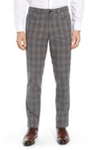 Men's Nordstrom Men's Shop Trim Fit Plaid Trousers X 34 - Grey