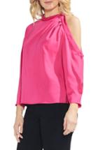 Women's Vince Camuto Asymmetrical Cold Shoulder Blouse - Pink