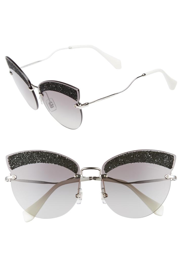 Women's Miu Miu Scenique Evolution 65mm Cat Eye Sunglasses -