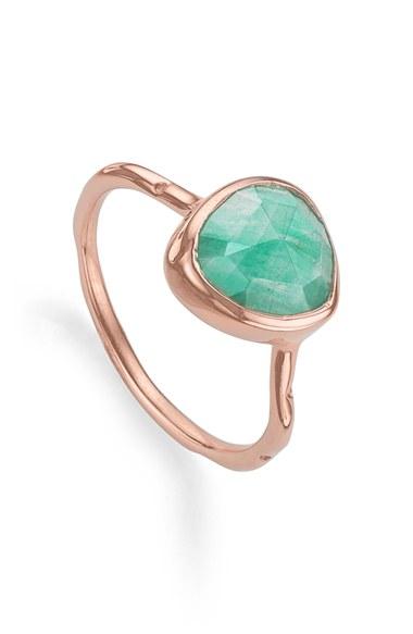Women's Monica Vinader 'siren' Semiprecious Stone Stacking Ring