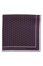 Men's Hook + Albert Dot Silk Pocket Square, Size - Purple