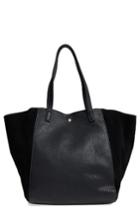 Sole Society Norah Slouchy Faux Leather & Suede Tote -