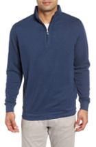 Men's Peter Millar Comfort Interlock Quarter Zip Pullover, Size - Blue
