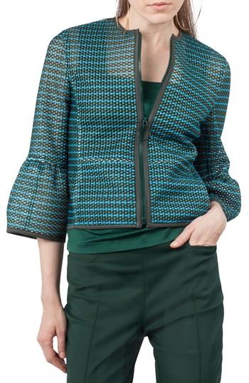 Women's Akris Punto Stripe Mesh Jacket