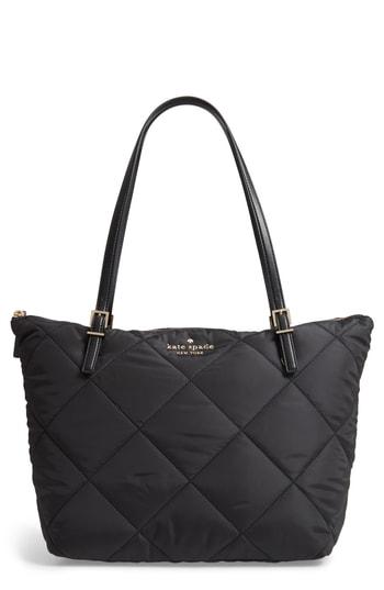 Kate Spade New York Watson Lane Quilted Maya Nylon Tote - Black