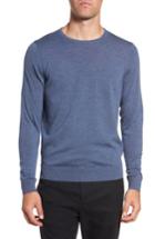 Men's Nordstrom Men's Shop Crewneck Merino Wool Sweater, Size - Blue