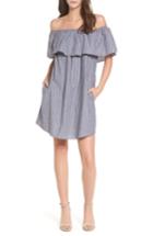 Women's Socialite Amanda Ruffle Off The Shoulder Dress - Grey