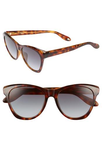 Women's Givenchy 55mm Cat Eye Sunglasses - Dark Havana
