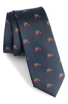 Men's The Tie Bar Christmas Vacation Silk Skinny Tie, Size - Blue