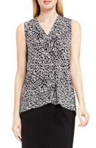Petite Women's Vince Camuto Sleeveless V-neck Top, Size P - Black