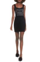 Women's Topshop Velvet Minidress Us (fits Like 10-12) - Black