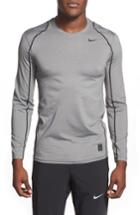 Men's Nike 'pro Coo' Fitted Long Sleeve Dri-fit T-shirt, Size - Grey