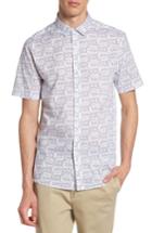 Men's Topman Fox Print Shirt, Size - White